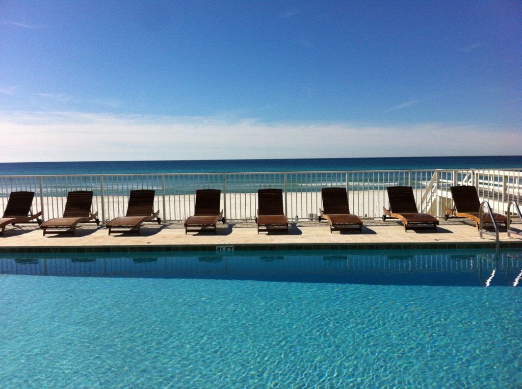 Pool by beach